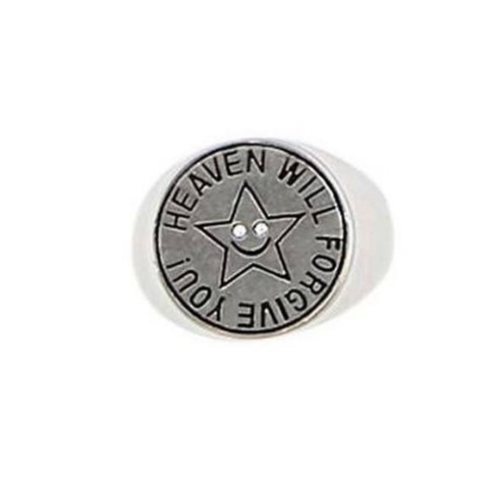 Marc Jacobs Heaven Forgive You Ring - Aged Silver